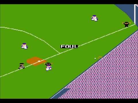 RBI Baseball - NES - Full Game AL vs NL (Bunt HR!)