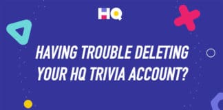 Delete HQ Trivia account