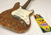 colored pencil guitar