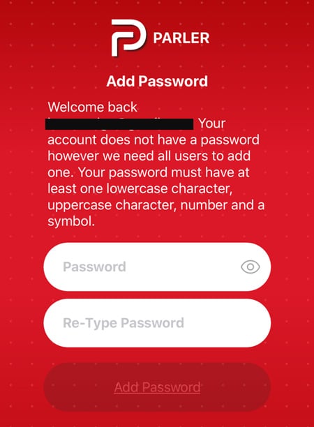 parler password